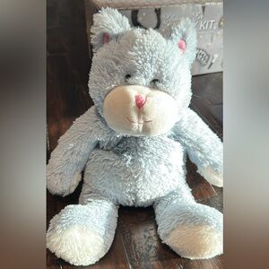 Warmies Blue Cat Stuffed Animal - Can heat for comfort!